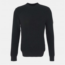 пуловер,мъжки,пуловери,barbour,international,crawley,crew,neck,jumper,black,bk31
