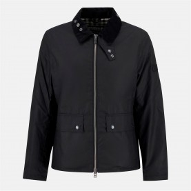 Яке Barbour International Men's Marker Long Sleeve Full Zip Wax Jacket - Black BK71 яке,облекла,на,разпродажба,мъжки,якета,barbour,international,men's,marker,long,sleeve,full,zip,wax,jacket,black,bk71