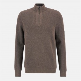 пуловер,мъжки,пуловери,мъжки,тениски,barbour,international,crawley,half,zip,jumper,brindle,st59