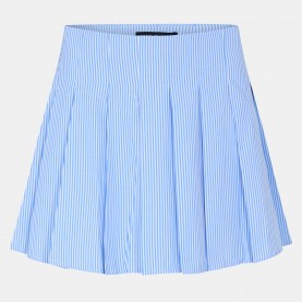 дамска,пола,missy,empire,stripe,pleated,mini,skirt,womens,blue