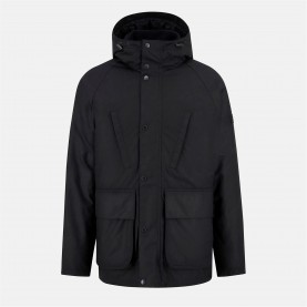яке,облекла,на,разпродажба,мъжки,якета,barbour,international,men's,oakdale,hooded,long,sleeve,4,pockets,full,zip,wax,jacket,black,bk71