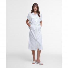 Рокля Barbour International Harlow Midi Dress - White рокля,дамски,поли,и,рокли,barbour,international,harlow,midi,dress,white