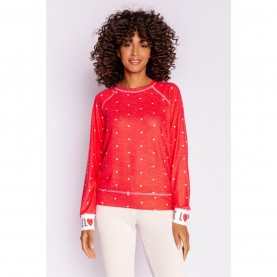 дамски,пижами,дамски,облекла,размер,pj,salvage,salvage,red,loved,shirt,rot