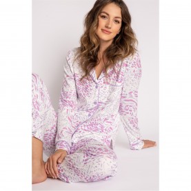 Комплект PJ Salvage Wild Lavender Pyjama set - Off-White комплект,дамски,пижами,дамски,облекла,размер,pj,salvage,salvage,wild,lavender,pyjama,set,off,white