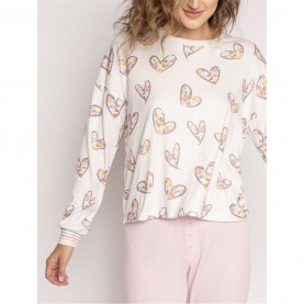 PJ Salvage Salv L/S Shirt Ld99 - Off-White дамски,пижами,дамски,облекла,размер,pj,salvage,salv,l,s,shirt,ld99,off,white