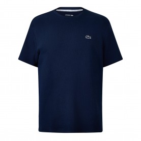 пижама,мъжки,пижами,lacoste,men,s,waffle,short,sleeve,pyjama,top,navy,166