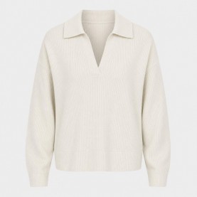 дамски,пуловер,дамски,плетени,дрехи,i,saw,it,first,women,s,polo,collar,v,neck,long,sleeve,jumper,canoli,cream