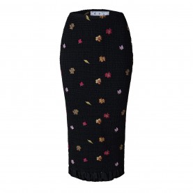 пола,поли,и,къси,панталони,off,white,floral,midi,skirt,black,white