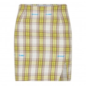 пола,поли,и,къси,панталони,off,white,check,print,mini,skirt,beige,yellow