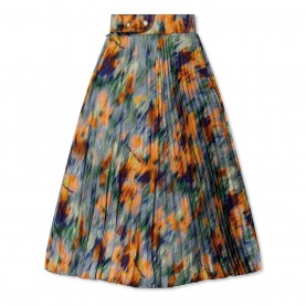 пола,поли,и,къси,панталони,off,white,pleated,maxi,skirt,multicolor