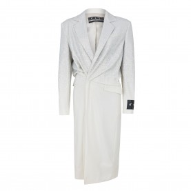 Дамска рокля Off White Womens - Padded Shoulder A Line Dress - White дамска,рокля,дамски,поли,и,рокли,off,white,women,s,padded,shoulder,a,line,dress,white