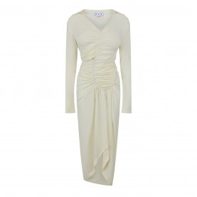 рокля,дамски,поли,и,рокли,off,white,vi,crepe,draped,midi,dress,white