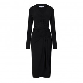 рокля,дамски,поли,и,рокли,off,white,vi,crepe,draped,midi,dress,black