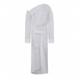 рокля,дамски,поли,и,рокли,off,white,one,shoulder,asymmetrical,dress,white