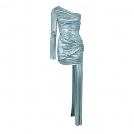 рокля,дамски,поли,и,рокли,off,white,one,shoulder,dress,silver