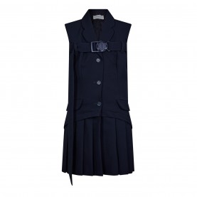 рокля,дамски,поли,и,рокли,off,white,buckle,pleated,mini,dress,cobalt,blue