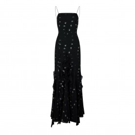 Дамска рокля Off White Womens Body-Skimming Slinky Dress - Black/White дамска,рокля,дамски,поли,и,рокли,off,white,women,s,body,skimming,slinky,dress,black,white