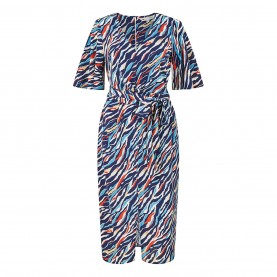 рокля,дамски,поли,и,рокли,yumi,yumi,navy,zebra,stripe,midi,dress,navy