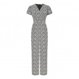 дамски,летни,гащеризони,yumi,yumi,black,ditsy,floral,wrap,jumpsuit,black