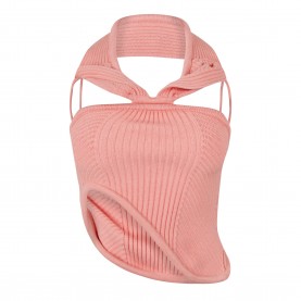 Дамски пуловер Off White Womens Ribbed Textured Crew Neck Jumper - Peach Orange дамски,пуловер,off,white,women,s,ribbed,textured,crew,neck,jumper,peach,orange