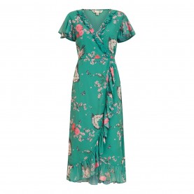 рокля,дамски,поли,и,рокли,yumi,yumi,green,satin,crane,print,wrap,dress,green