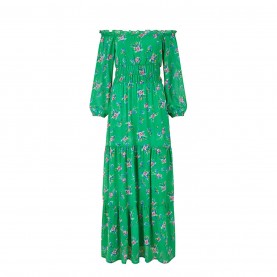 рокля,дамски,поли,и,рокли,yumi,yumi,green,floral,bardot,maxi,dress,green