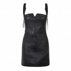рокля,дамски,поли,и,рокли,off,white,leather,mini,dress,black