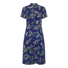 рокля,дамски,поли,и,рокли,yumi,yumi,navy,bird,print,midi,shirt,dress,navy