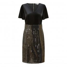 рокля,дамски,поли,и,рокли,yumi,yumi,black,velvet,and,sequin,fitted,dress,black