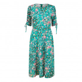 рокля,дамски,поли,и,рокли,yumi,yumi,green,animal,floral,print,midi,dress,green