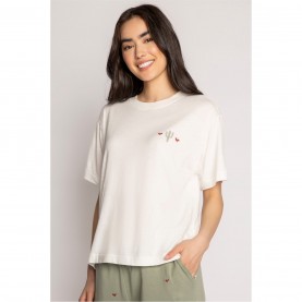 тениска,дамски,пижами,pj,salvage,salvage,relaxed,fit,tee,off,white