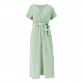 рокля,дамски,поли,и,рокли,mela,london,mela,london,wrap,front,'fate',maxi,dress,green