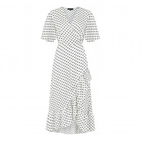 рокля,дамски,поли,и,рокли,mela,london,mela,london,white,polka,dot,wrap,dress,white