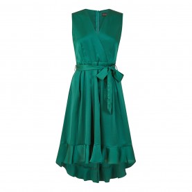 рокля,дамски,поли,и,рокли,mela,london,mela,london,green,satin,dipped,hem,midi,dress,green