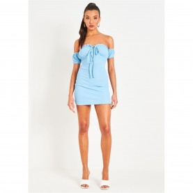рокля,дамски,поли,и,рокли,missy,empire,tie,milkmaid,mini,dress,blue