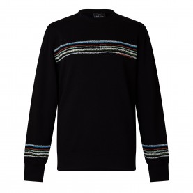 PS Paul Smith PS Stripe Crew Knit Sn64 - Black 79 ps,paul,smith,ps,stripe,crew,knit,sn64,black,79