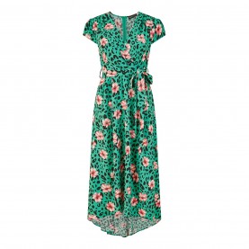 рокля,дамски,поли,и,рокли,mela,london,mela,london,green,animal,print,dipped,hem,wrap,dress,green