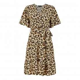 рокля,дамски,поли,и,рокли,mela,london,mela,london,brown,animal,print,skater,dress,brown
