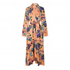 рокля,дамски,пижами,off,white,floral,dressing,gown,peach,orange