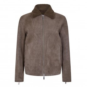 Яке Off White Mens Blouson Sheepskin Long Sleeve Shearling Jacket - Beige яке,off,white,men,s,blouson,sheepskin,long,sleeve,shearling,jacket,beige