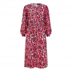дамска,рокля,дамски,поли,и,рокли,mela,london,women,s,pink,animal,print,ruched,midi,wrap,dress,pink