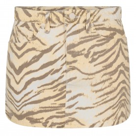 Дамска пола Good American Womens Denim Skirt - brown tiger дамска,пола,поли,и,къси,панталони,good,american,women,s,denim,skirt,brown,tiger