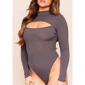 дамски,топове,missy,empire,cut,out,turtle,neck,bodysuit,charcoal
