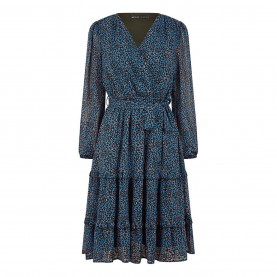 рокля,дамски,поли,и,рокли,mela,london,women's,blue,animal,print,midi,wrap,dress,blue