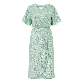 рокля,дамски,поли,и,рокли,yumi,yumi,green,sequin,wrap,dress,green