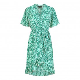 рокля,дамски,поли,и,рокли,mela,london,mela,london,green,ditsy,floral,frill,wrap,dress,green