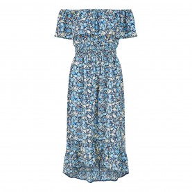 рокля,дамски,поли,и,рокли,mela,london,mela,london,blue,floral,ditsy,bardot,midi,dress,blue