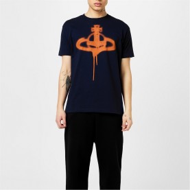 тениска,облекла,на,разпродажба,мъжки,тениски,vivienne,westwood,spray,orb,t,shirt,navy