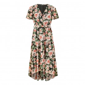 рокля,дамски,поли,и,рокли,mela,london,mela,london,black,floral,wrap,dress,with,dipped,hem,black