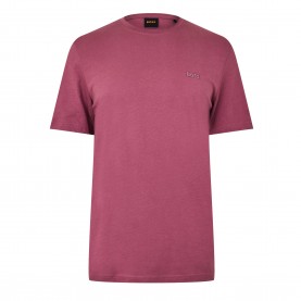 Тениска Boss Mens BOSS ORANGE Tales T-Shirt with Logo Patch Premium Cotton - Maroon 618 тениска,мъжки,тениски,boss,mens,boss,orange,tales,t,shirt,with,logo,patch,premium,cotton,maroon,618